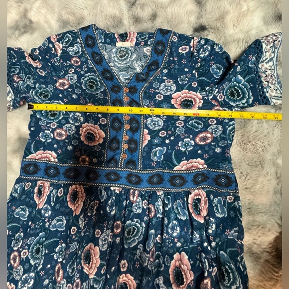 Sunday Blue and Pink Patterned Maxi Dress Size Large - Picture 10 of 15